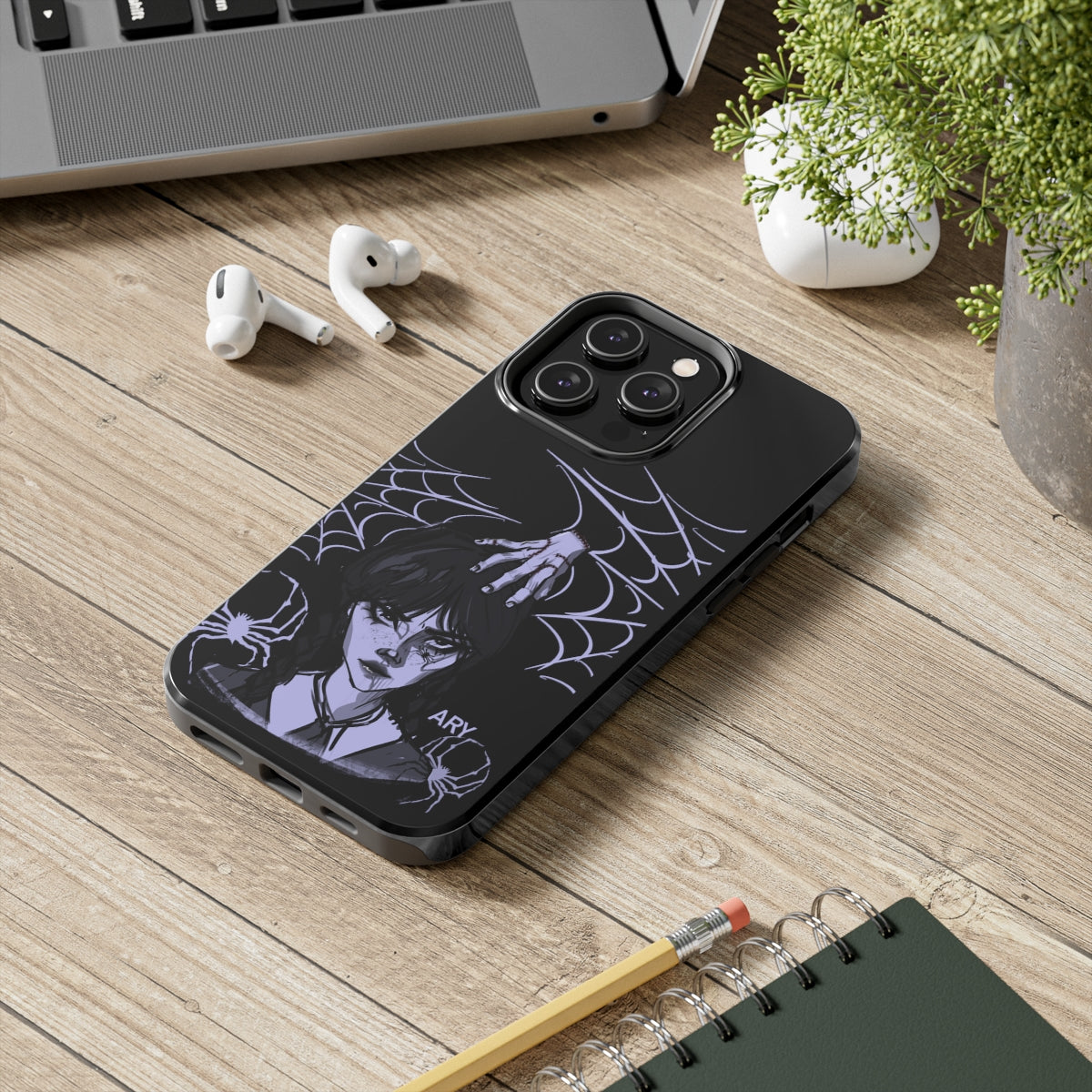 Wednesday and Thing (Estuches para teléfonos resistentes, Case-Mate)