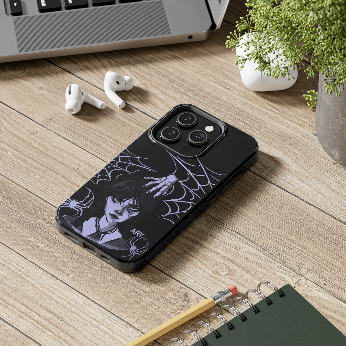 Wednesday and Thing (Estuches para teléfonos resistentes, Case-Mate)