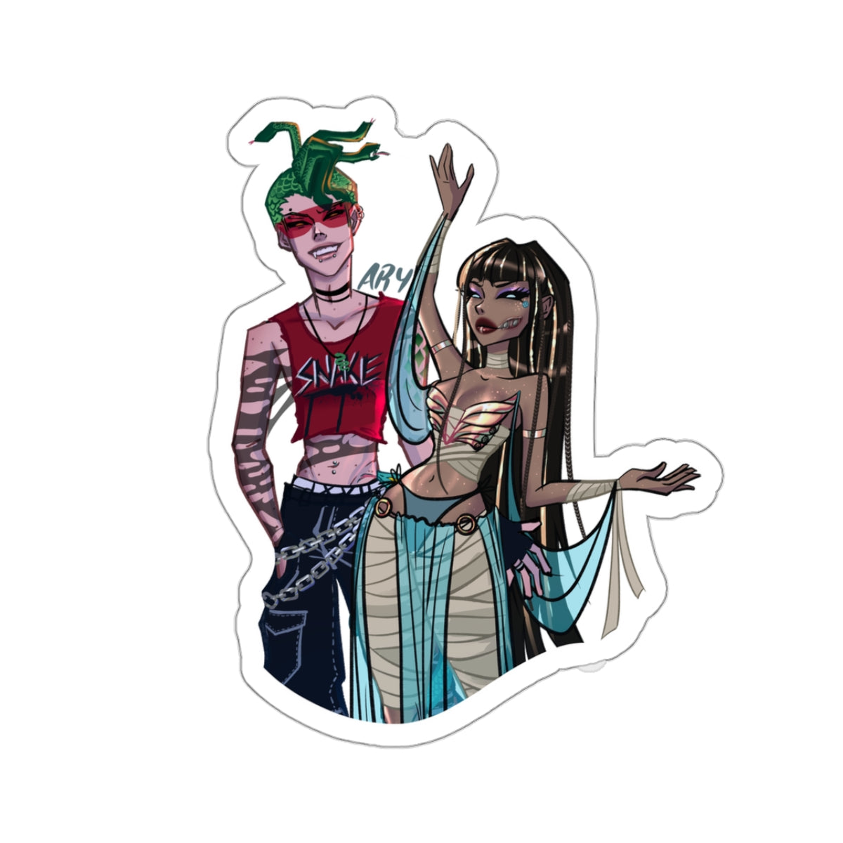 CLEO AND DEUCE FANART STICKER