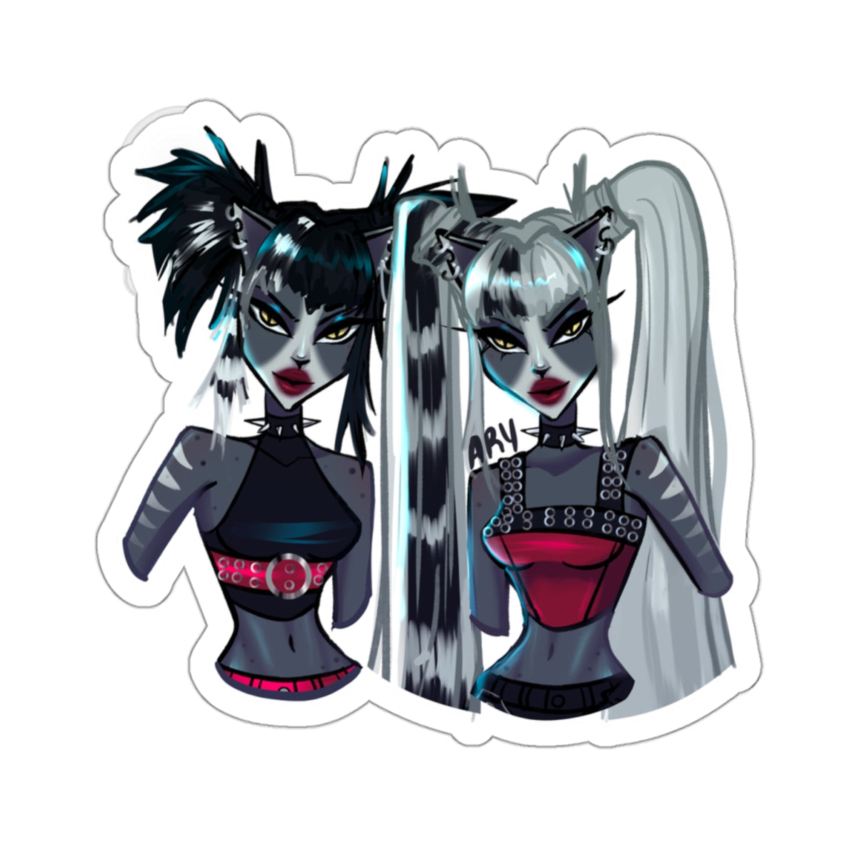 WERECAT TWINS FANART STICKER