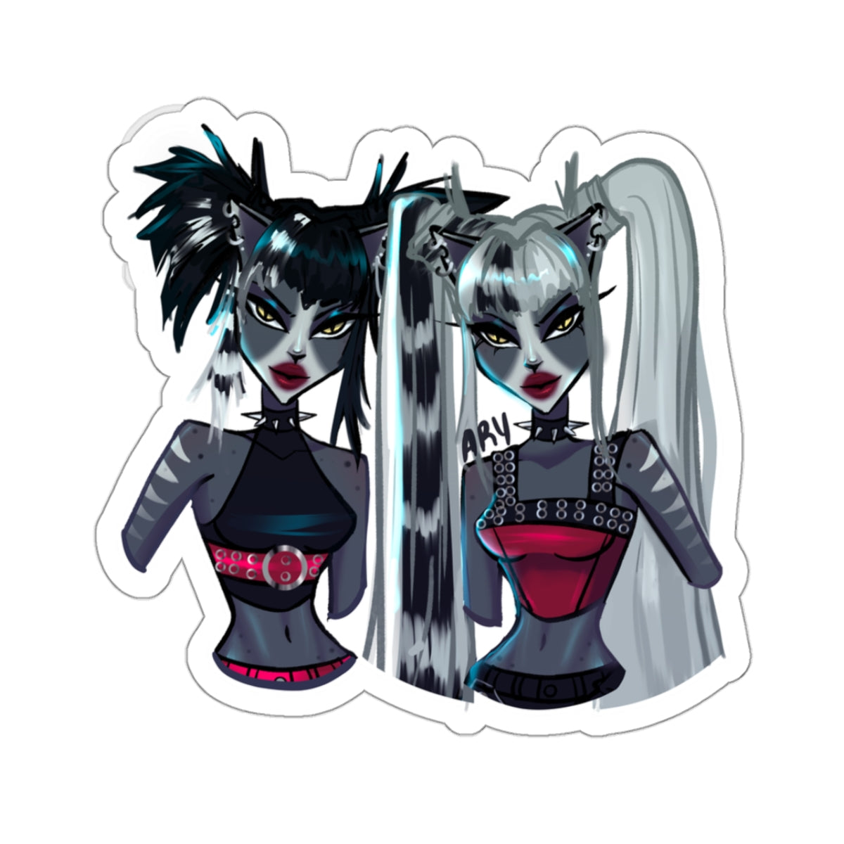 WERECAT TWINS FANART STICKER