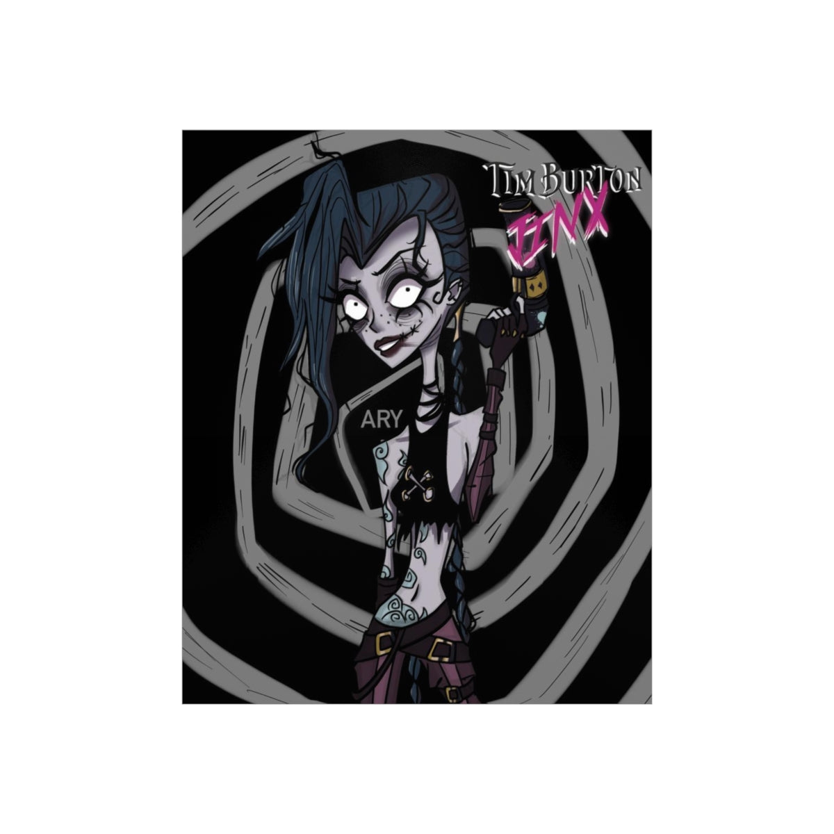 Jinx X Tim Burton Fanart