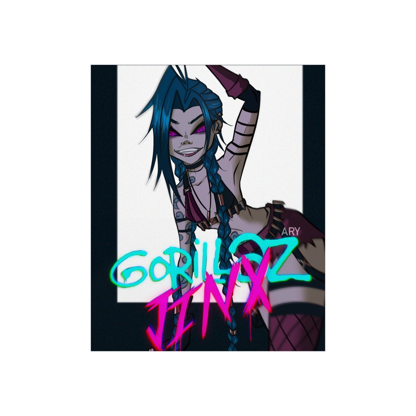 Jinx X Gorillaz Fanart